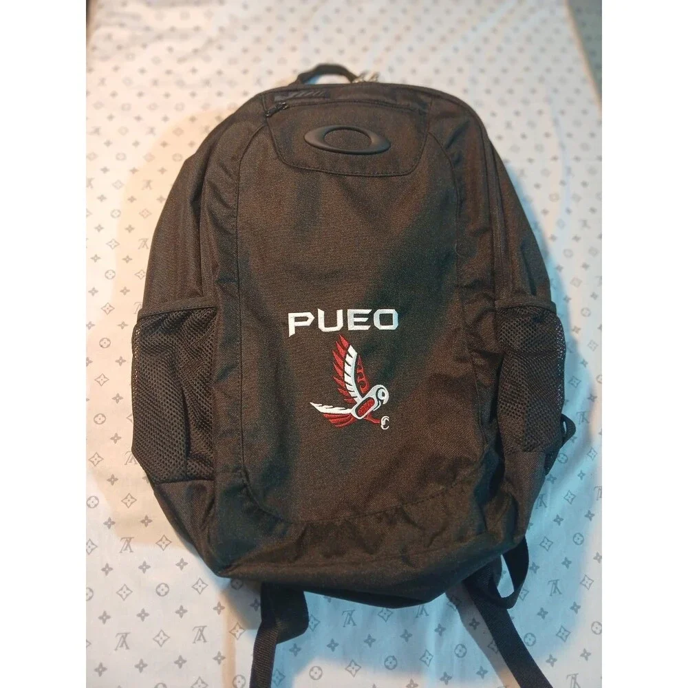 Oakley Black Backpack Pueo Logo Volleyball Hiking Outdoor bag Glasses Pocket